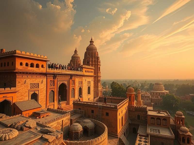 Chittorgarh Fort historical illustration showing Rajput warriors defending the fort walls